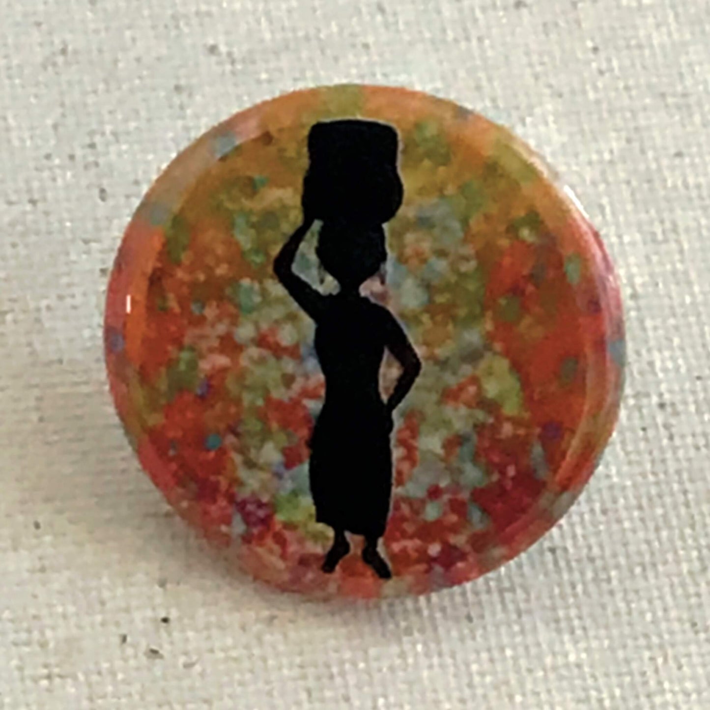 African Woman Proud Black Woman Pin Buttons and Magnet Set of 3 Inspirational Empowerment