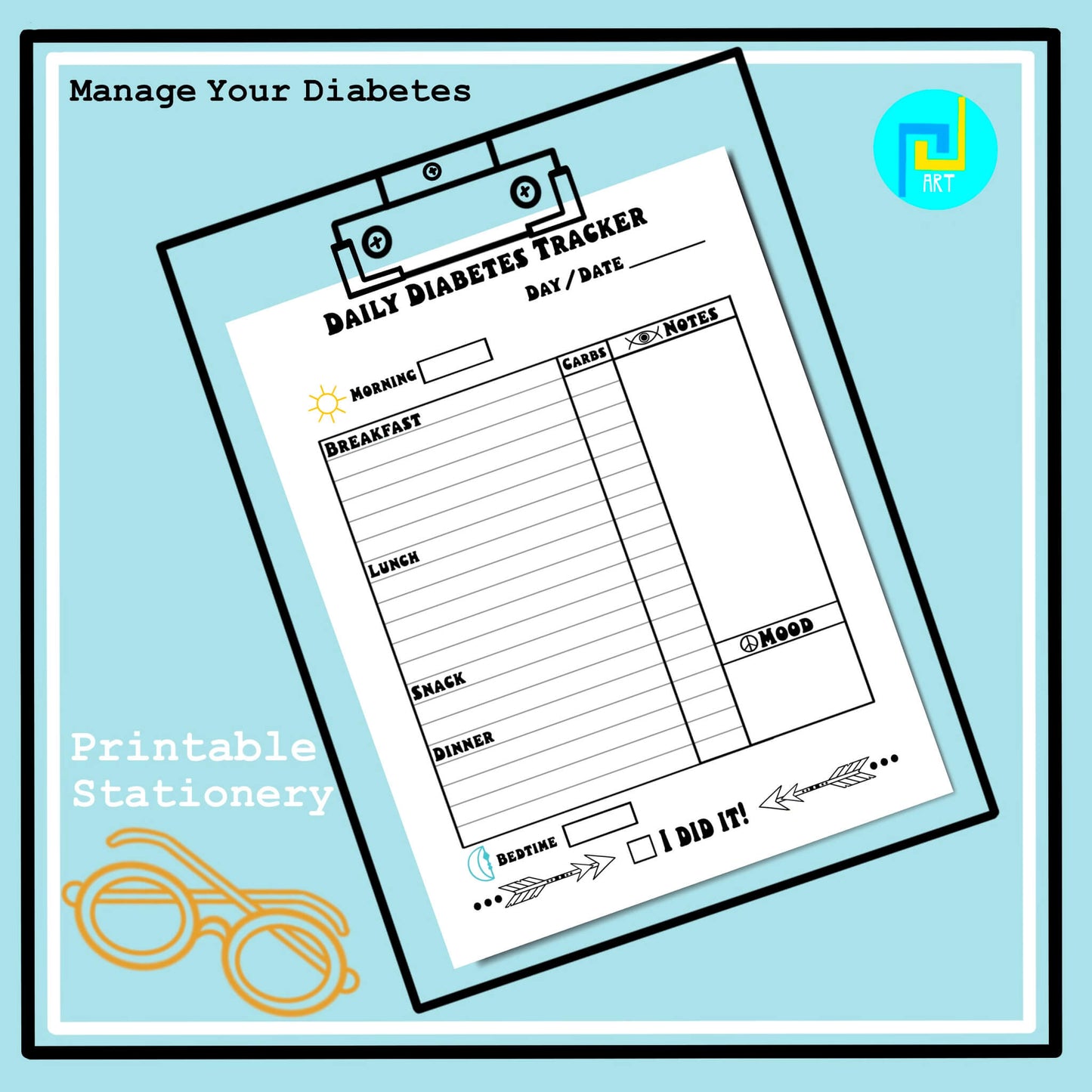 Printable Diabetes Tracker Log Carb Counting PDF