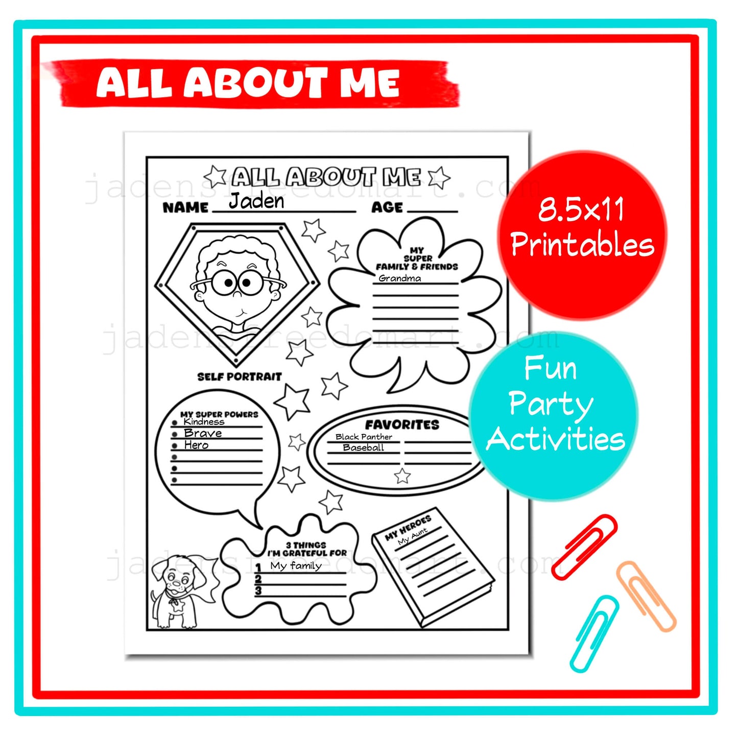 Printable Superhero Activity Pages for Kids I Am a Hero Coloring Page Masks Wristbands Worksheets Instant Download PDF
