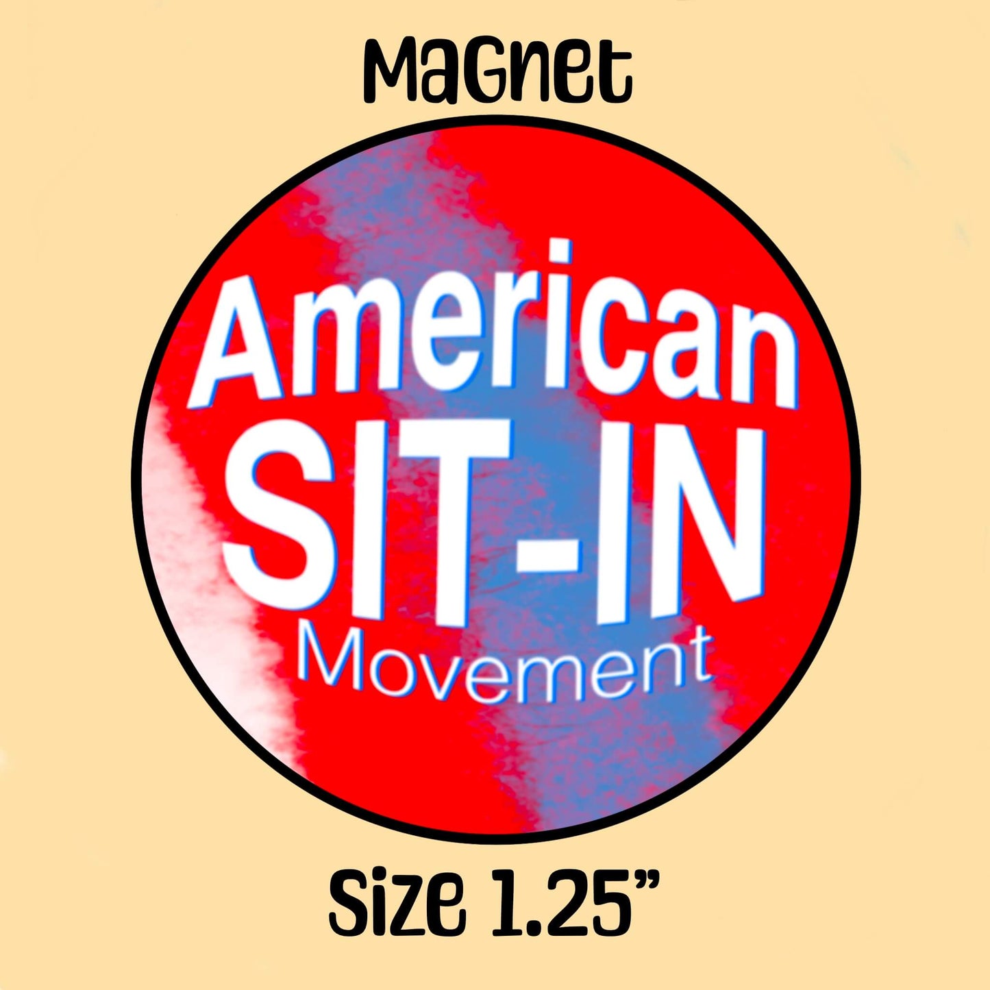 American Sit-In Black History Magnet Educational Inspirational Empowerment Backpack Pin