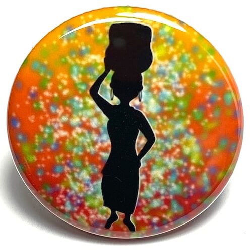 African Woman Proud Black Woman Pin Buttons and Magnet Set of 3 Inspirational Empowerment