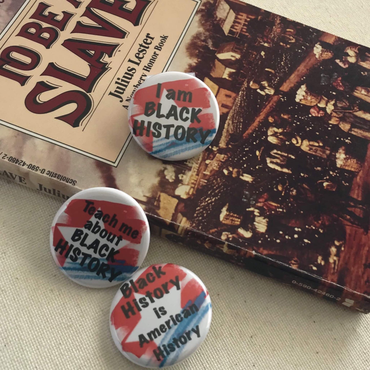 American History Black History Pinback Buttons Set of 3 Educational Pins Empowerment Inspiratonal Pins