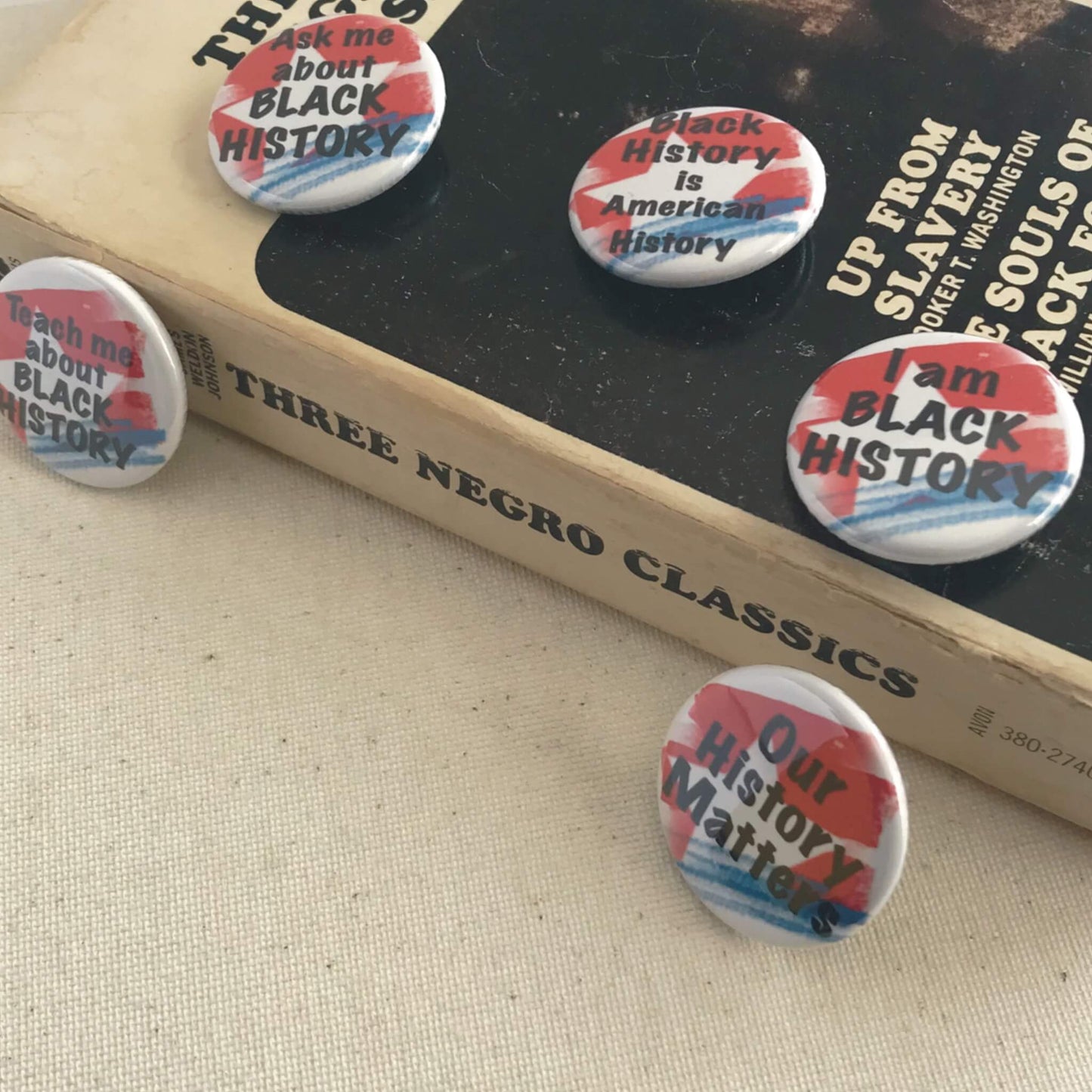 Black History Our History Matters I Am Black History Pinback Button Set of 5 Educational Inspirational Pins