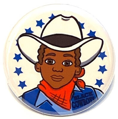 Black Cowboys of the American West Pin Button set of 2 American History Hero Buttons Inspirational School Pin