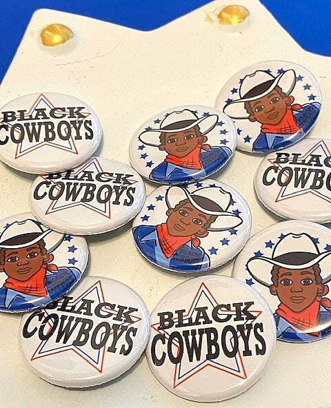 Black Cowboys of the American West Pin Button set of 2 American History Hero Buttons Inspirational School Pin