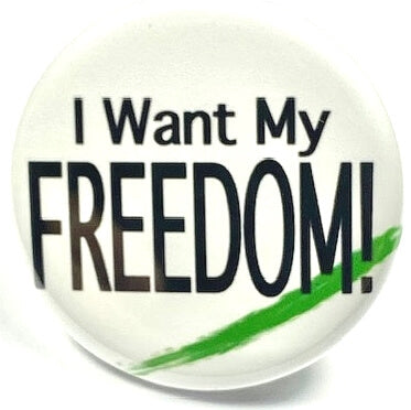 I Want My FREEDOM Black History Pinback Button Badge Inspirational Backpack Pin School Educational