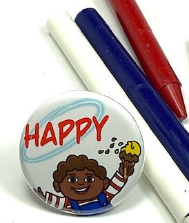 Happy Boy Pin Button African American Boy Inspirational Backpack Pin for Boys