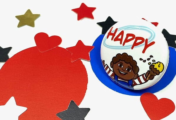 Happy Boy Pin Button African American Boy Inspirational Backpack Pin for Boys
