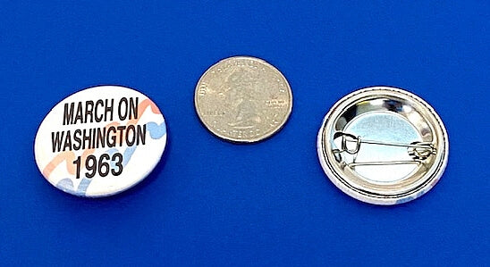 March on Washington American History Pinback Button Set of 2 Educational Pinback Buttons Black History