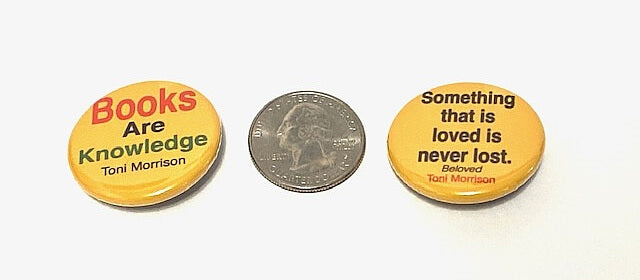 Toni Morrison American Writer Set of 2 Pinback Buttons Educational Booklovers Inspirational Buttons