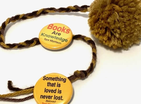 Toni Morrison American Writer Set of 2 Pinback Buttons Educational Booklovers Inspirational Buttons