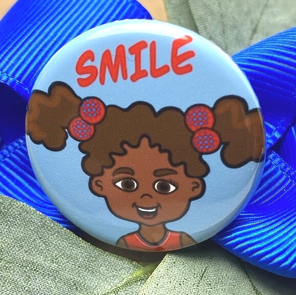 Smile Motivational Inspirational Pinback Button for Kids