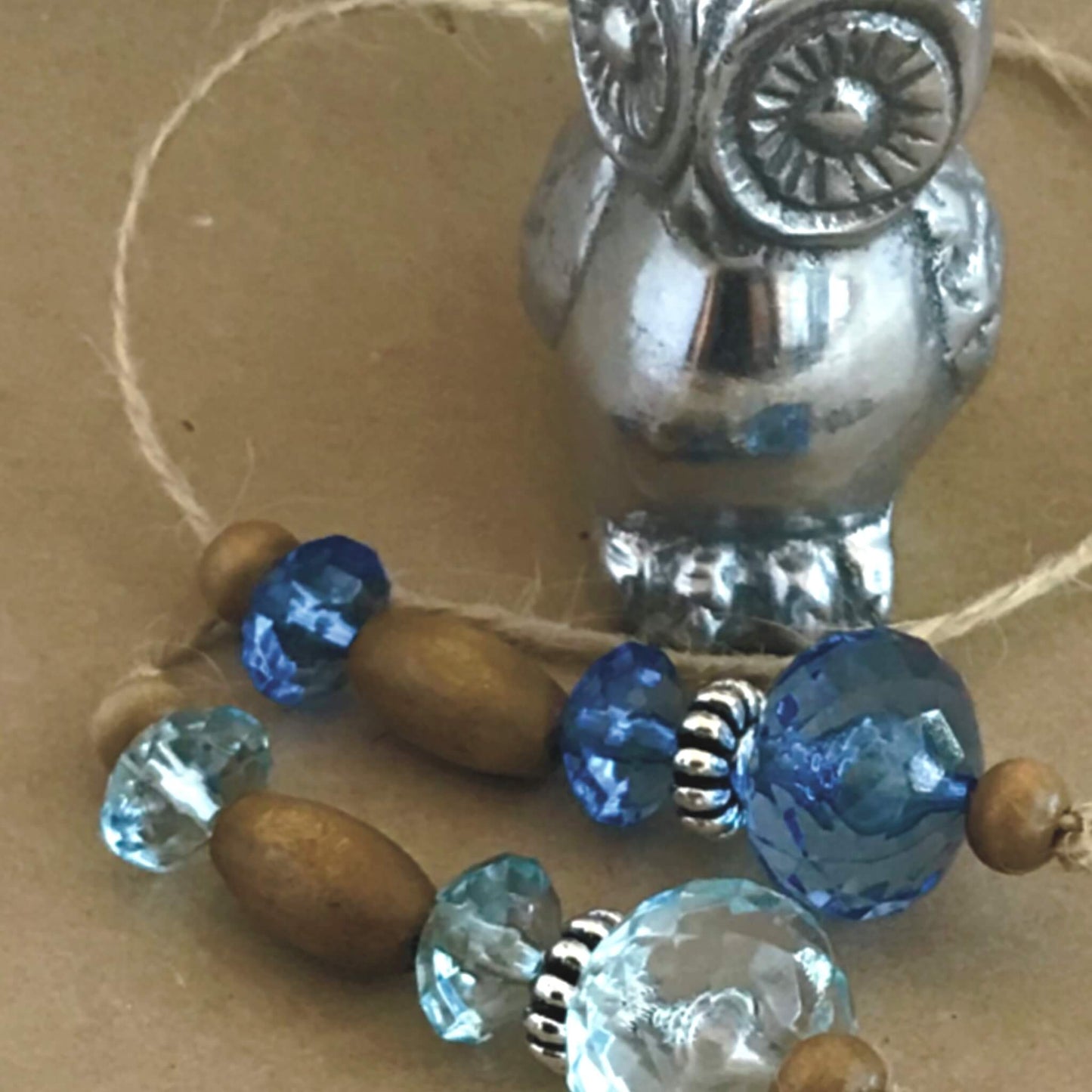 Glass Wood Beaded Handmade Thong Bookmark Reader Gift  Booklovers