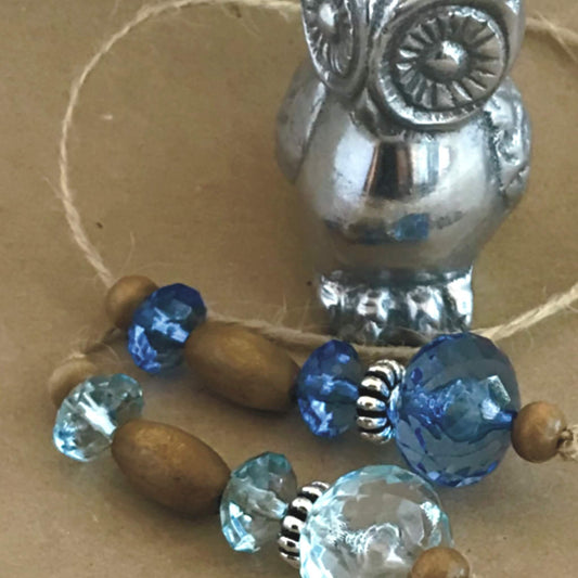 Glass Wood Beaded Handmade Thong Bookmark Reader Gift  Booklovers