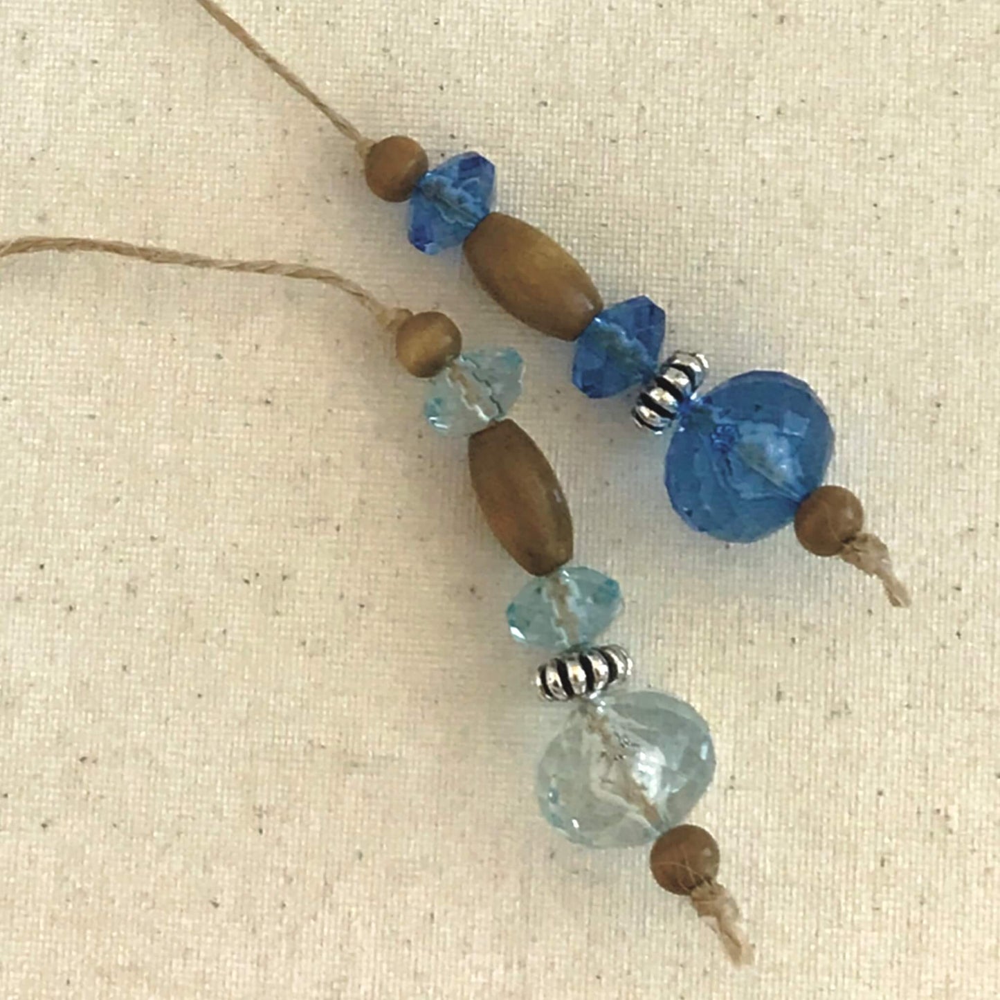 Glass Wood Beaded Handmade Thong Bookmark Reader Gift  Booklovers