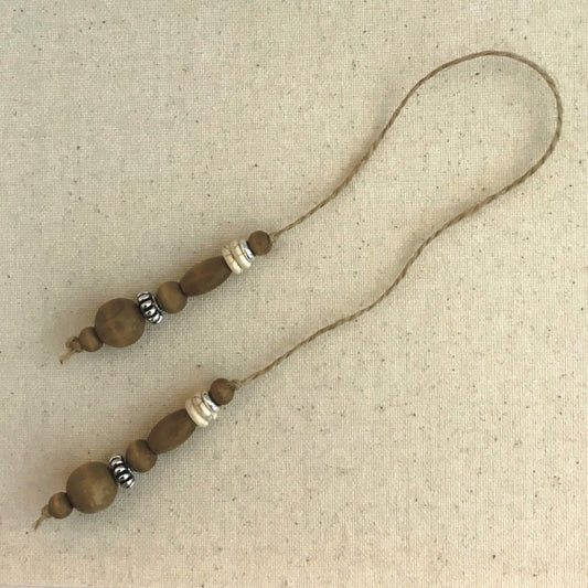 Book Thong Wooden Beaded Bookmark Notebook Journal Planner Jewerly Gift