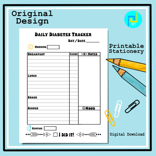 Printable Diabetes Tracker Log Carb Counting PDF