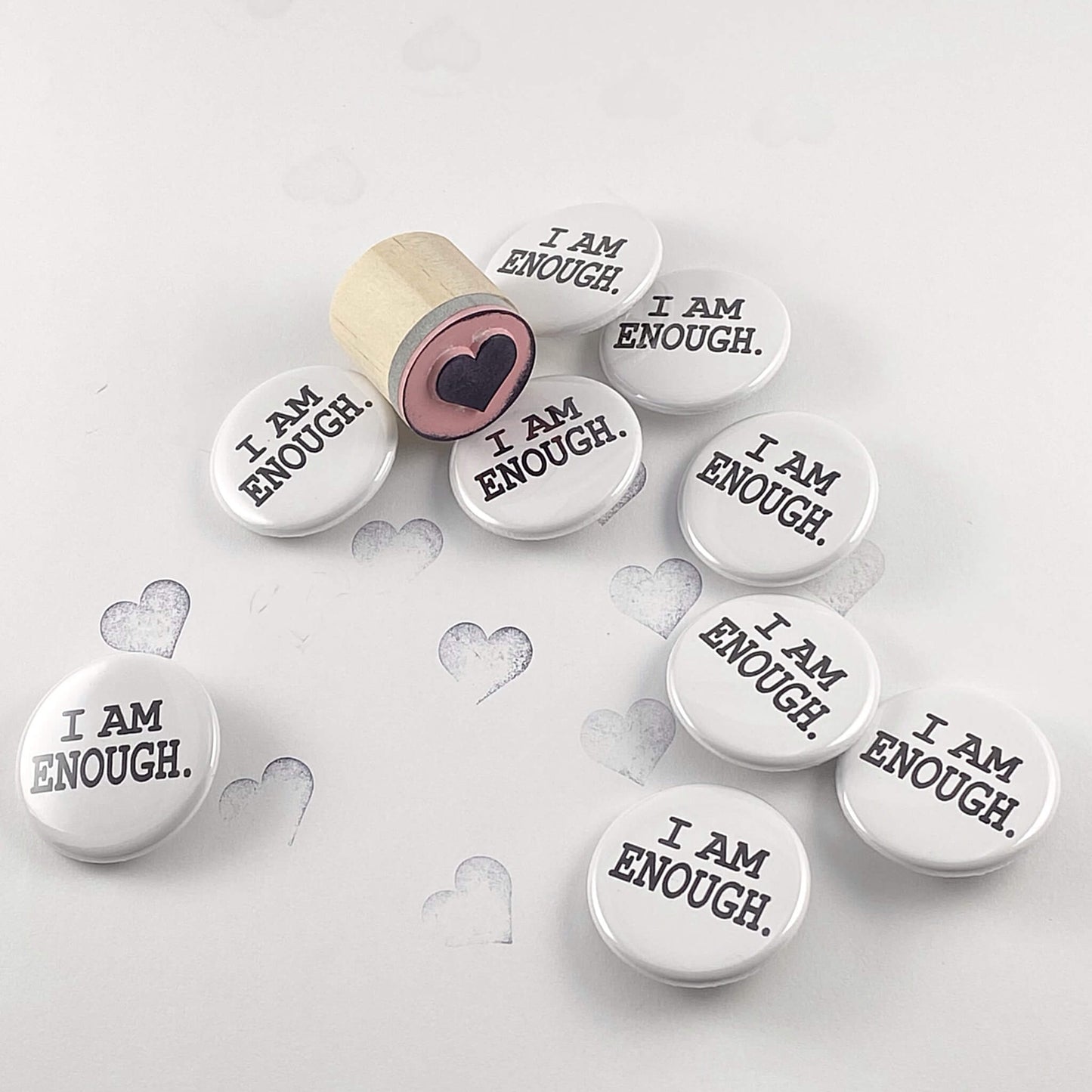 I AM ENOUGH Pin Button Positive Message