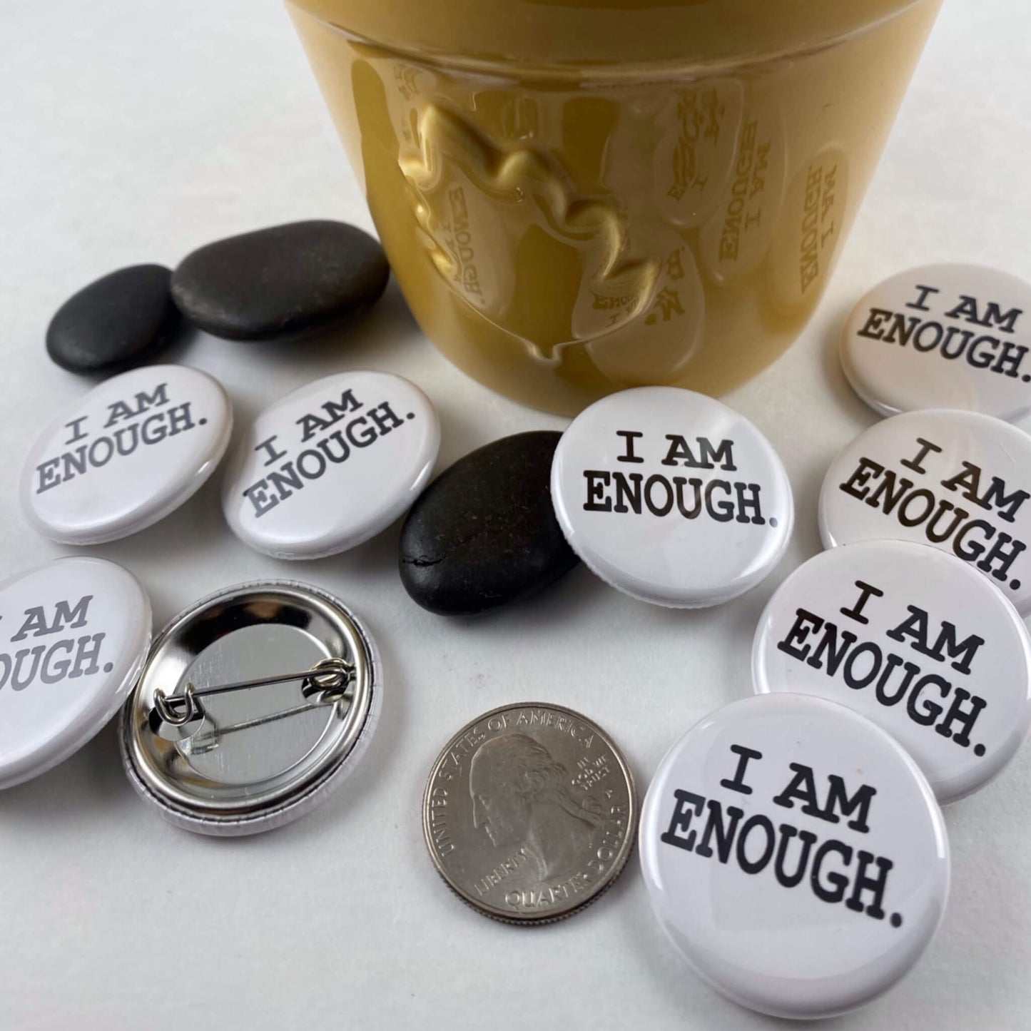 I AM ENOUGH Pin Button Positive Message