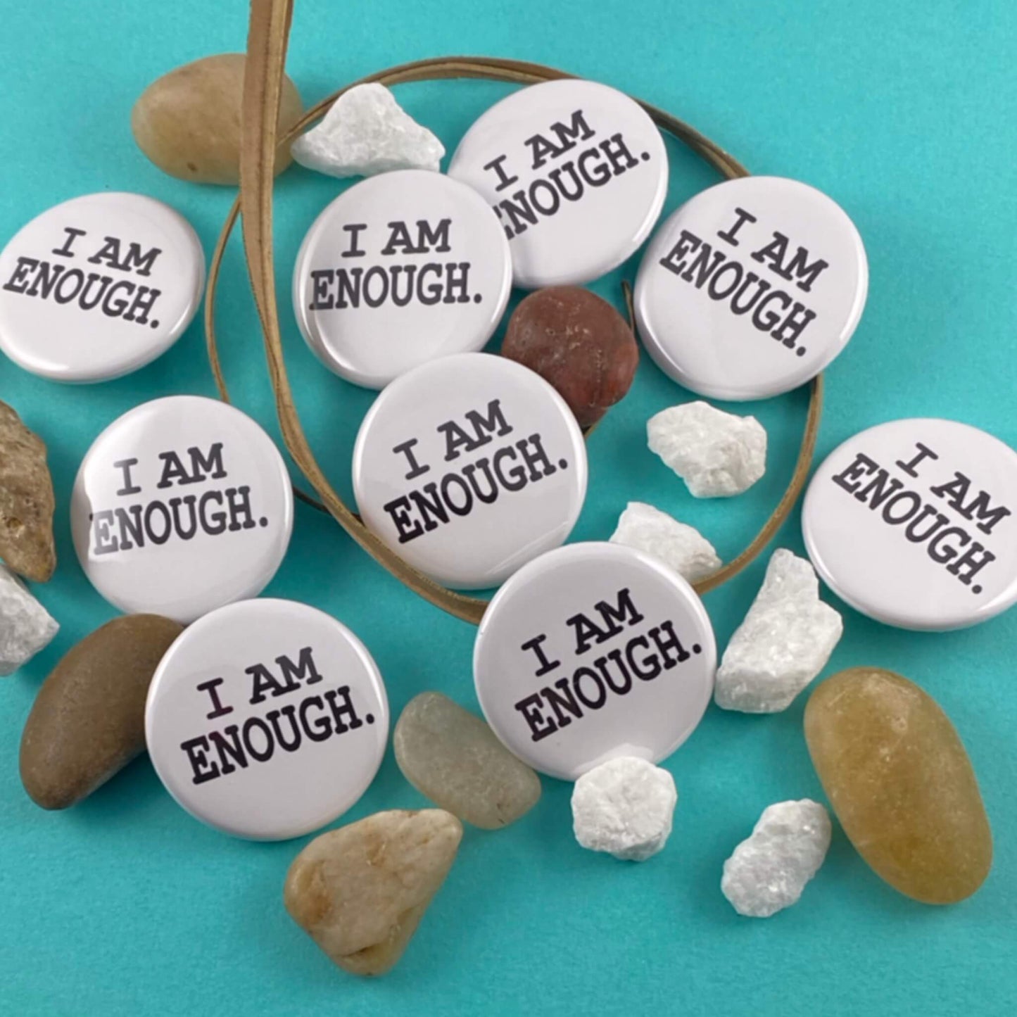 I AM ENOUGH Pin Button Positive Message