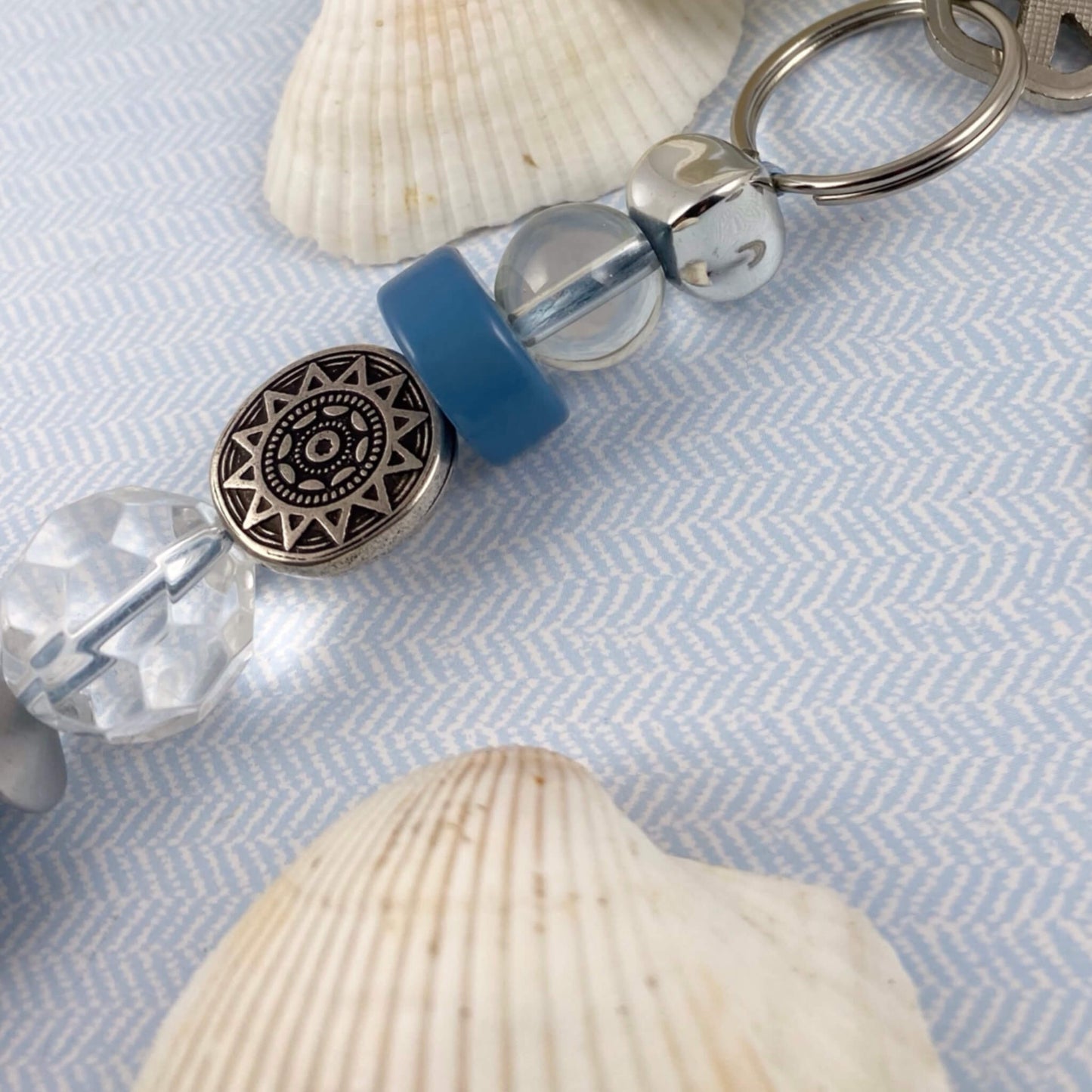 Jewelry Beaded Handmade Keychain Glass Metal Beads Purse Charm Backpack Accessories Planner Charm