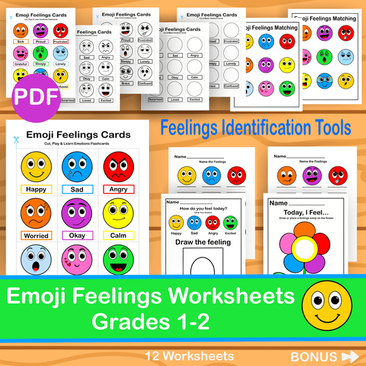 18 Emotion Flashcards Kids Social Emotional Learning SEL Printables Preschool Feelings Cards Emotion Regulation Emotion Matching Activity Grades 1-2