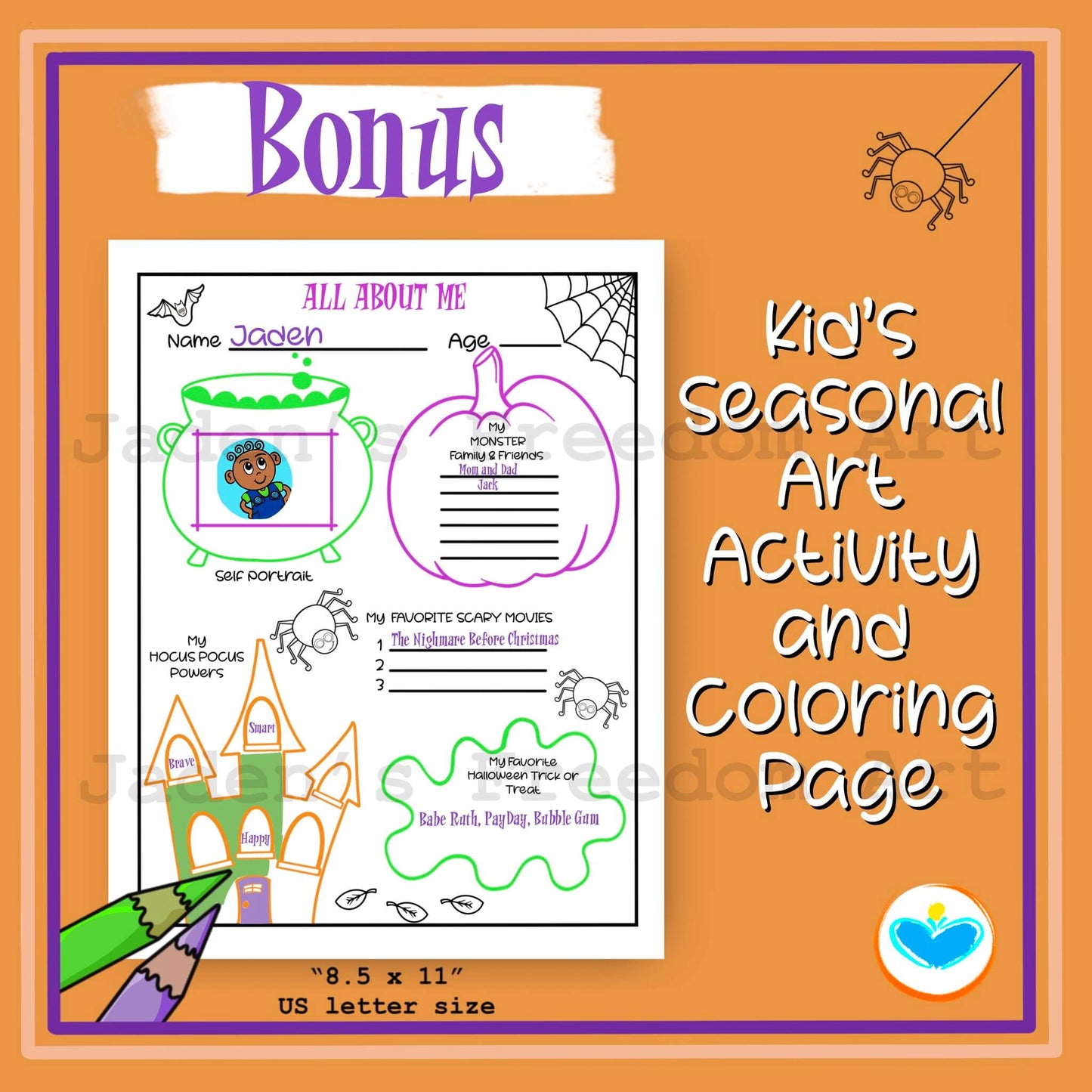 Halloween Themed Creative Worksheets for Emotional Expression & Self-Regulation Printable 8 Pages Party and Seasonal