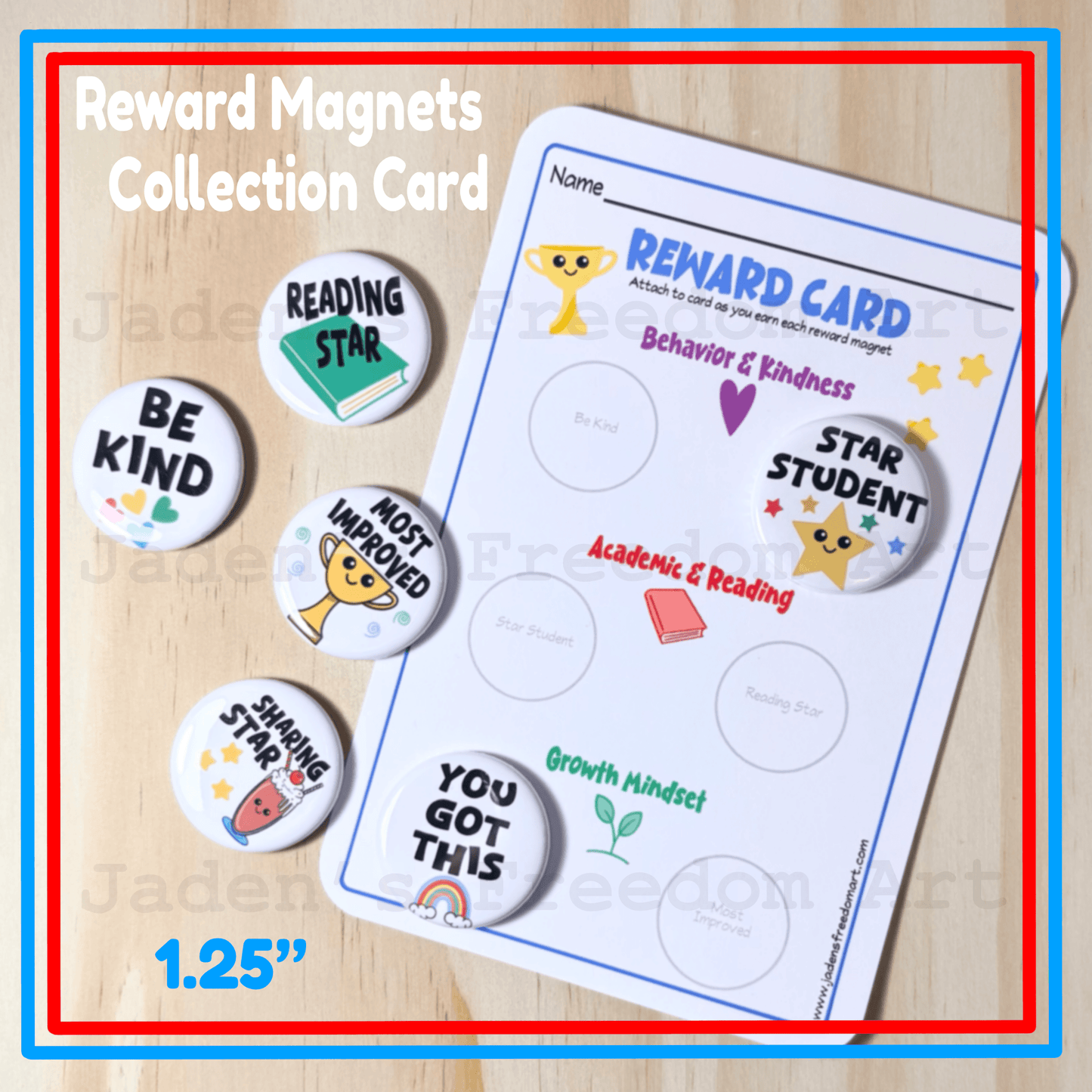 6-Pack Positive Behavior Student Reward Magnets  Achievement Collection Card Elementary Students Positive Behavior Classroom Motivation