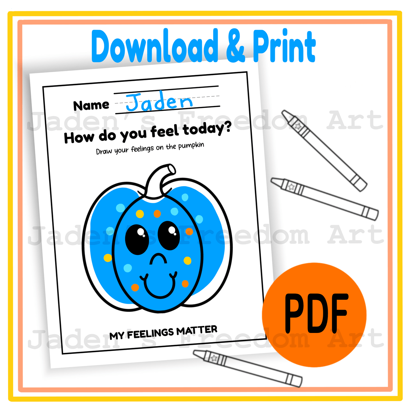 Fall Feelings Activities Pumpkin Themed SEL Pack Emotions Identification Worksheets Flashcards Kindergarten 1st and 2nd Grade