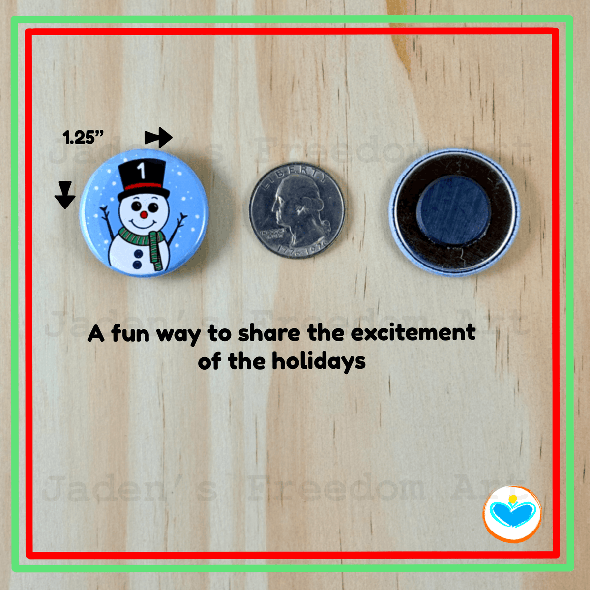 7 Day Christmas Countdown Magnet Set 8 Piece Holiday Magnets for Kids Families Classroom Gift Includes Countdown Card