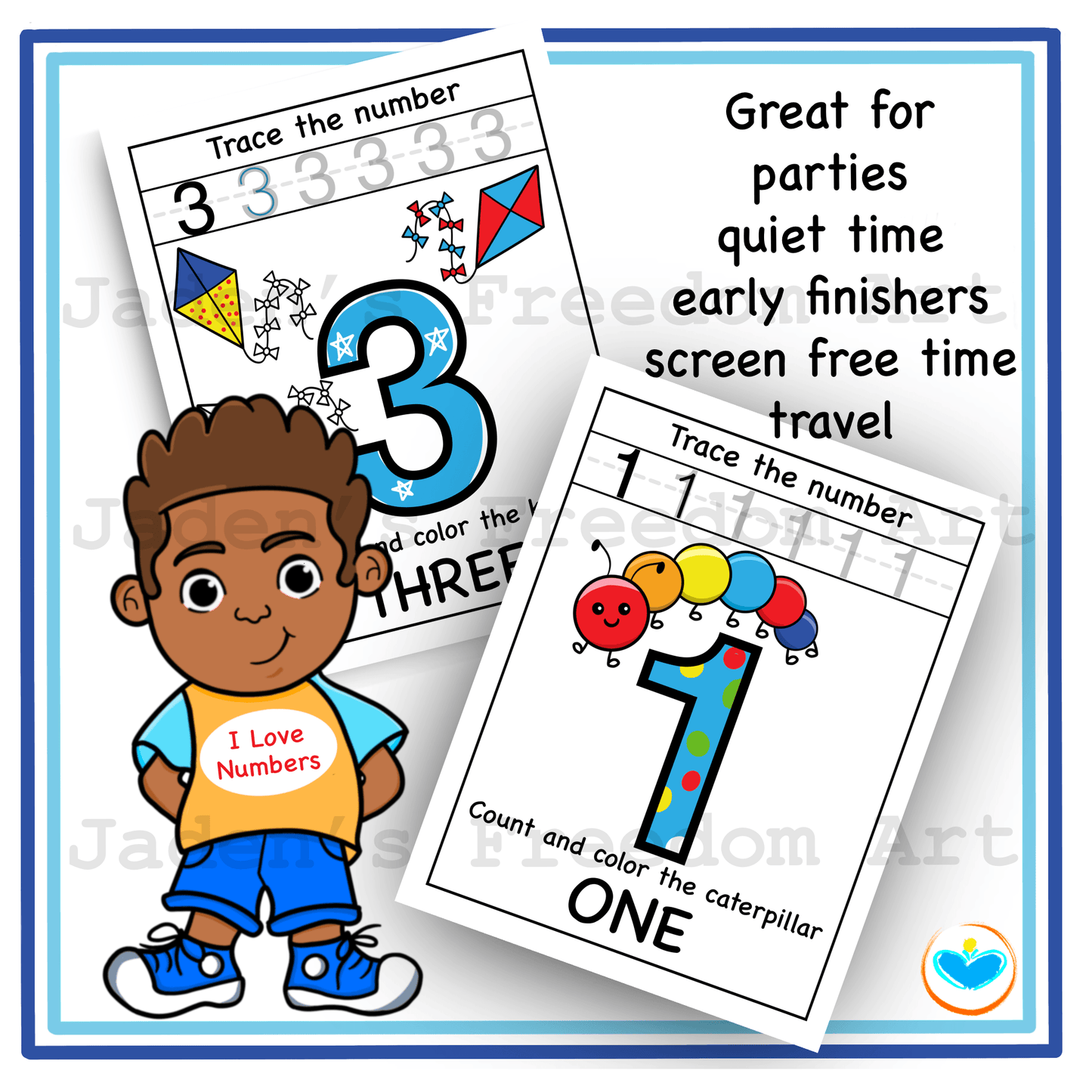 10 Page Summer Color and Count Worksheets 1–10 Trace Preschool Math Printable Kindergarten Educational Activity Pack Homeschool Learning