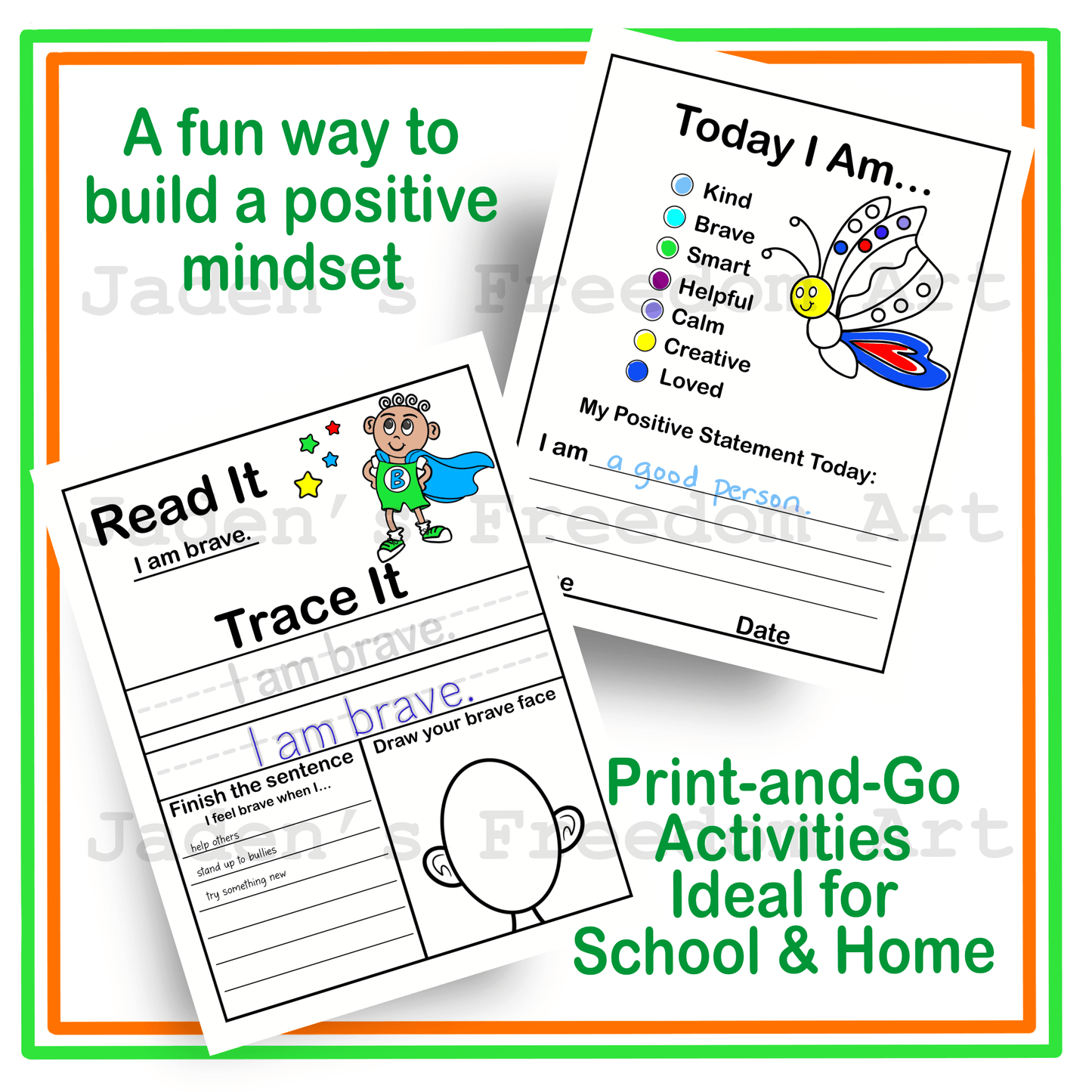 Affirmations Growth Mindset Workbook for Kids Grades 1-3 SEL Printable Confidence & Self-Esteem Activities  Feelings and Emotional Regulation Coloring Pages