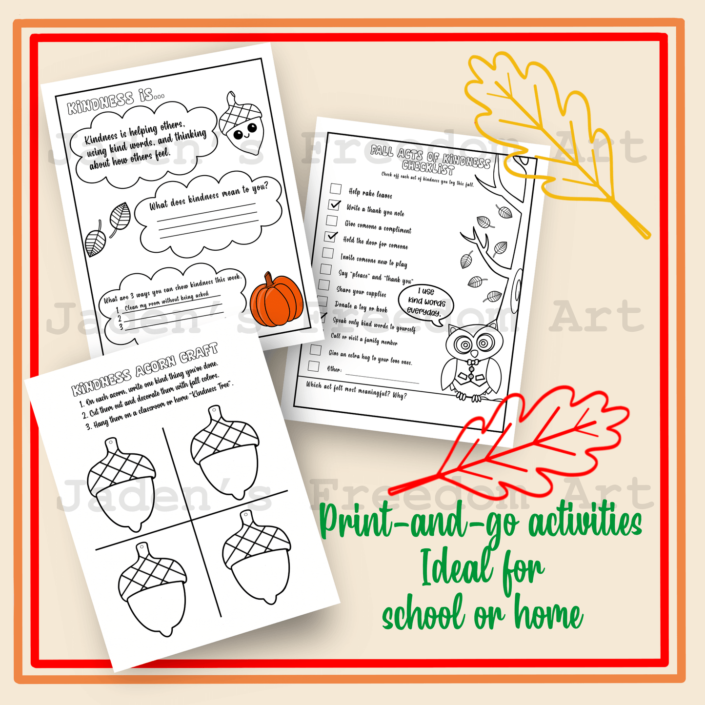 Kindness and Gratitude Activity Worksheets SEL Journal Prompts Crafts Affirmation Coloring Page Grades 3-5