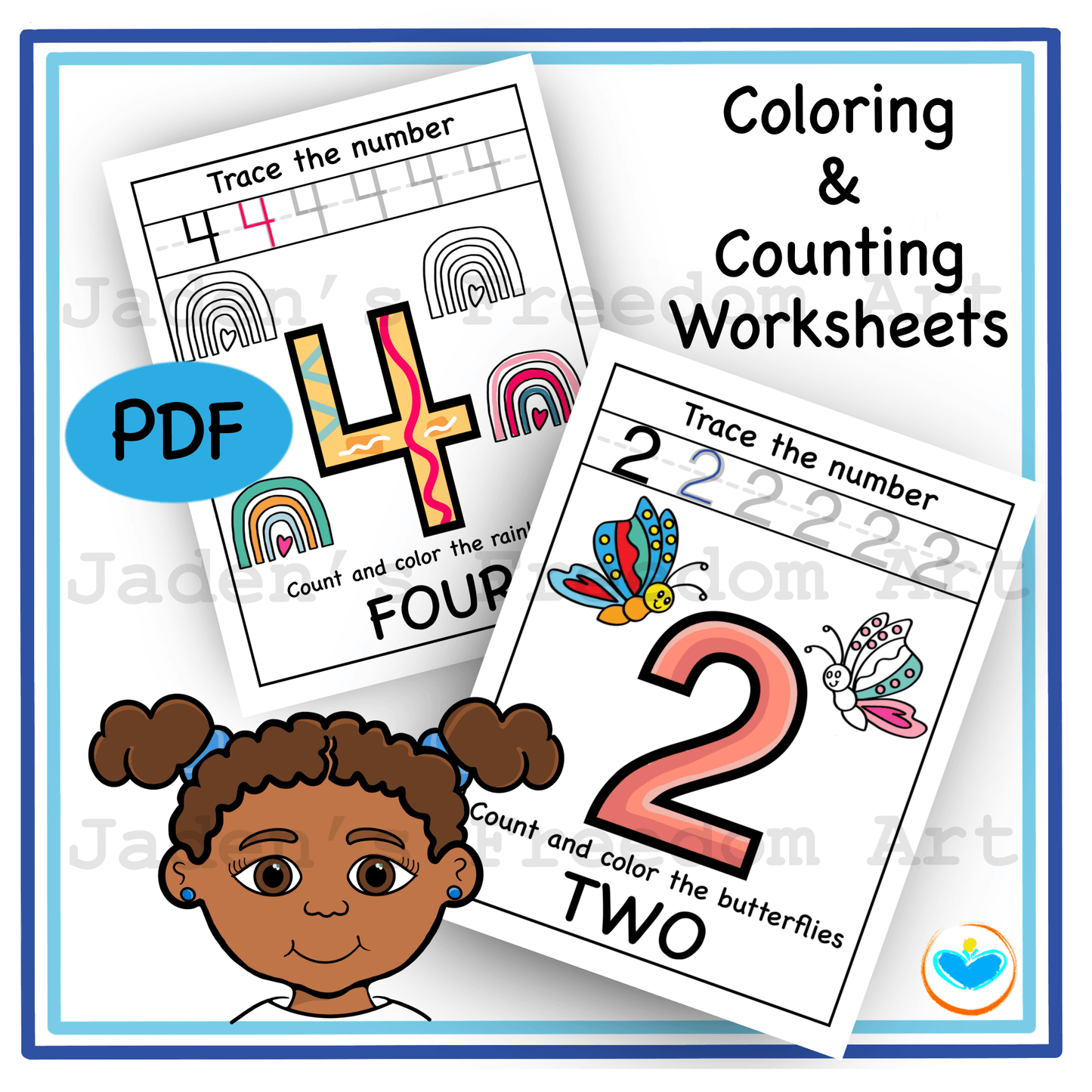 10 Page Summer Color and Count Worksheets 1–10 Trace Preschool Math Printable Kindergarten Educational Activity Pack Homeschool Learning
