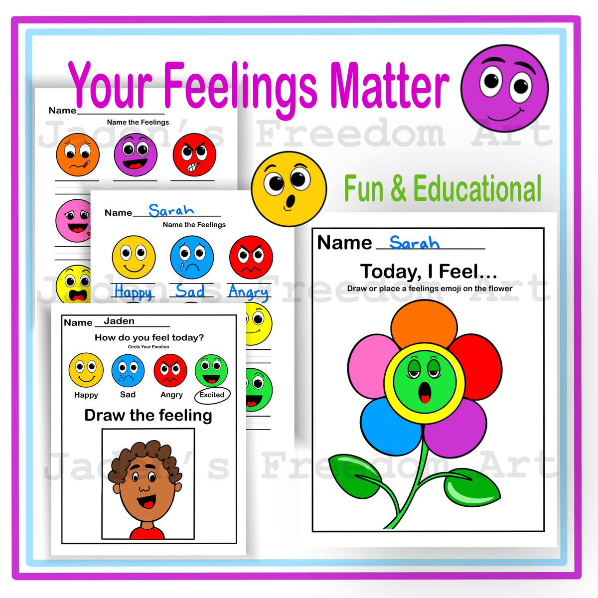 18 Emotion Flashcards Kids Social Emotional Learning SEL Printables Preschool Feelings Cards Emotion Regulation Emotion Matching Activity Grades 1-2