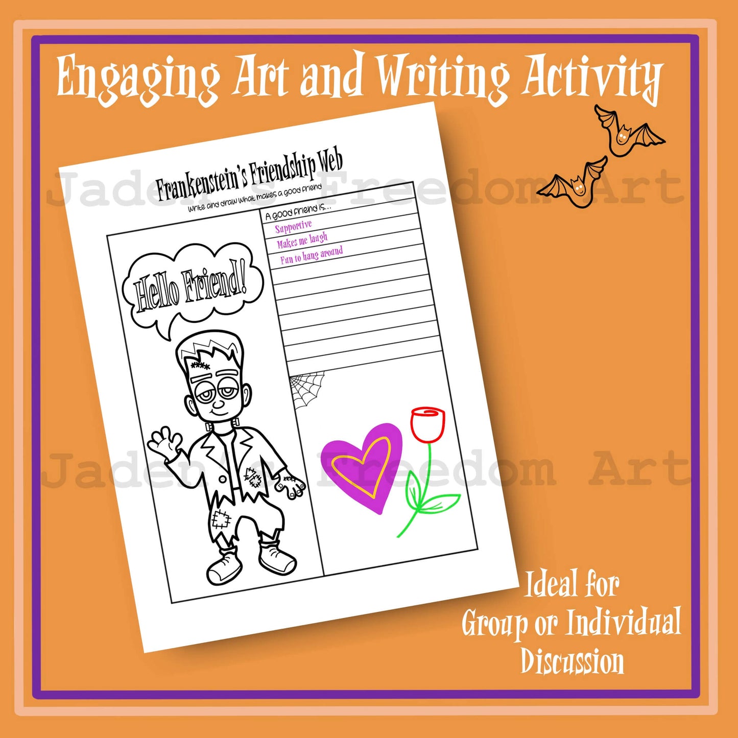 Halloween Themed Creative Worksheets for Emotional Expression & Self-Regulation Printable 8 Pages Party and Seasonal