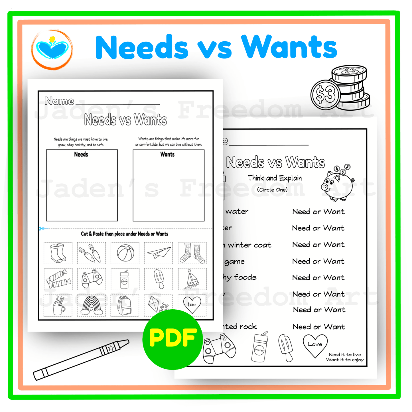 Kids Money Savings Challenge Activity Workbook 20 Financial Literacy Coloring Worksheets Save Give Spend Tracker Grades 2-5 Bonus