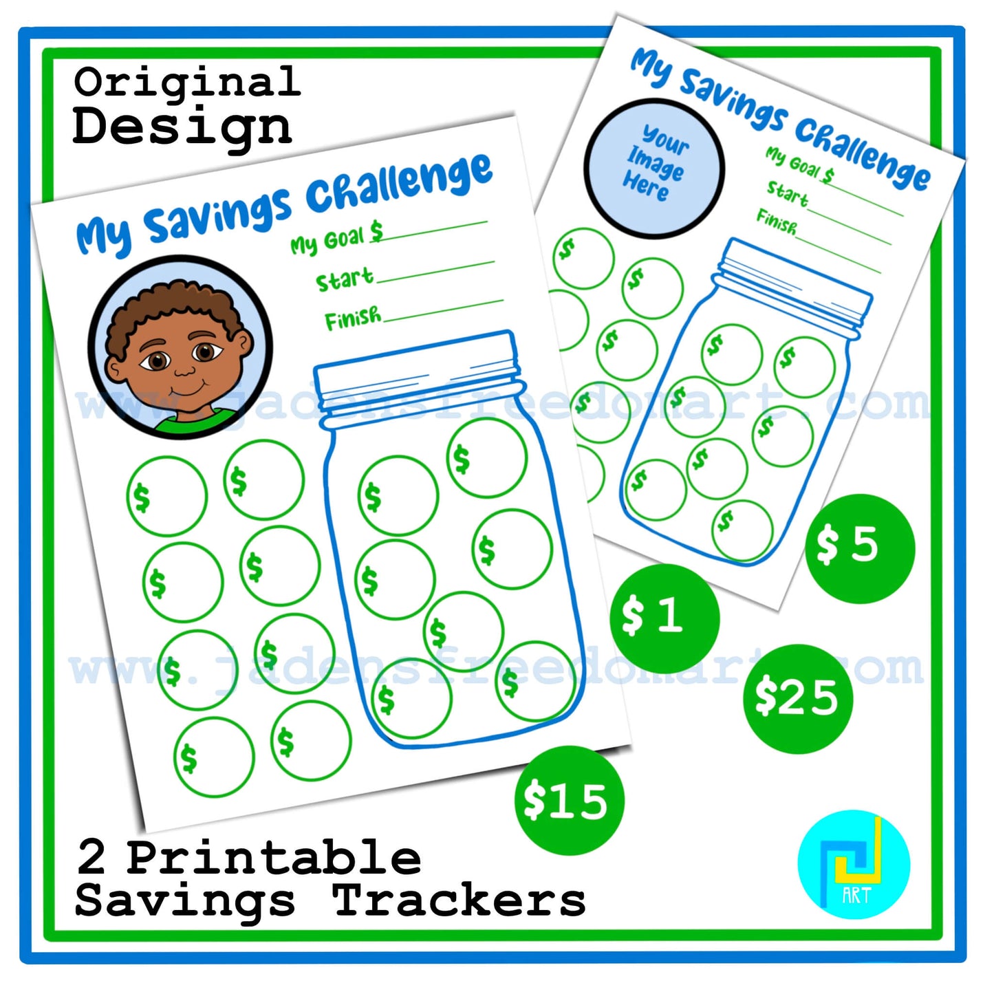 Boys Savings Challenge Tracker Printable Savings Money Worksheet Digital Tracker for Kids