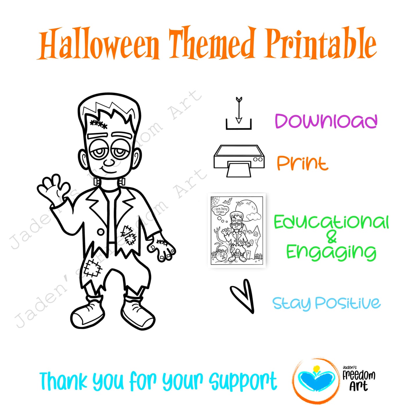 Halloween Themed Creative Worksheets for Emotional Expression & Self-Regulation Printable 8 Pages Party and Seasonal