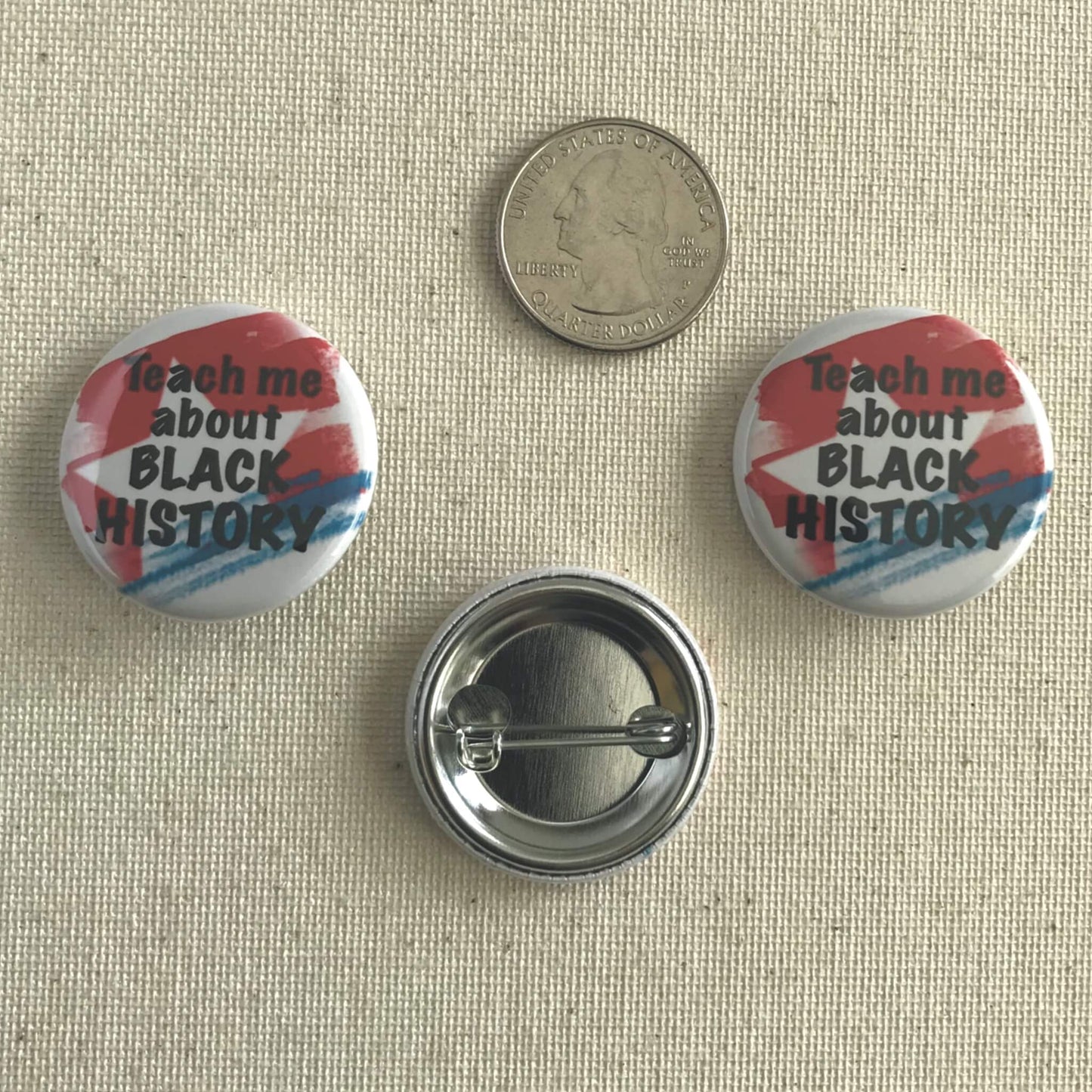 Teach Me About Black History American History Pin Button Badge Educational Inspirational American History Pin