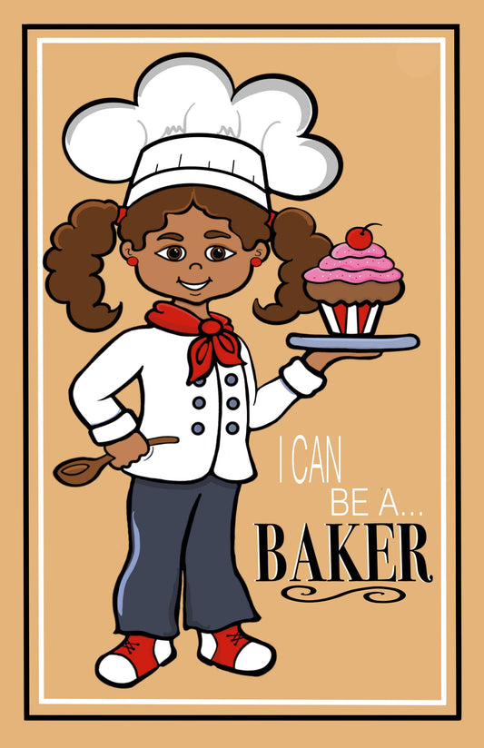 Girl Baker African American Poster Art