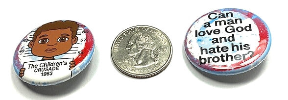 Birmingham Children’s March Black History Pin Button Set of 2 Educational Backback Pin