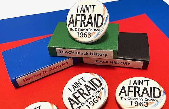 I Ain’t Afraid Children’s Crusade Civil Rights Movement Button School Pin Inspiration Empowerment for Kids