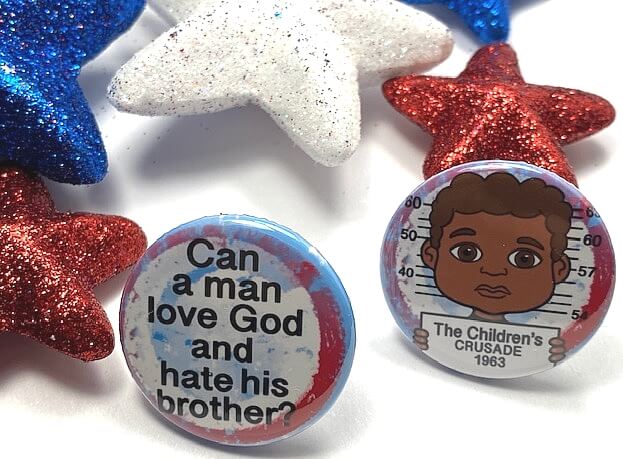 Birmingham Children’s March Black History Pin Button Set of 2 Educational Backback Pin