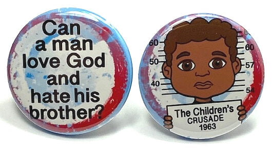 Birmingham Children’s March Black History Pin Button Set of 2 Educational Backback Pin