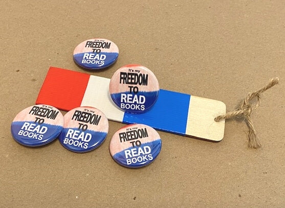 Freedom to Read Books pinback button