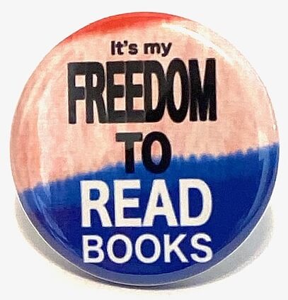 Freedom to Read Books pinback button