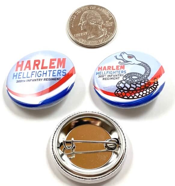 Harlem Hellfighters American Heroes Pin Button Badge set of 2 Black History Educational Backpack Pin