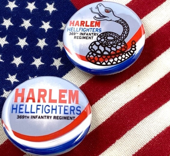 Harlem Hellfighters American Heroes Pin Button Badge set of 2 Black History Educational Backpack Pin