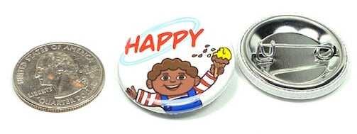 Happy Boy Pin Button African American Boy Inspirational Backpack Pin for Boys
